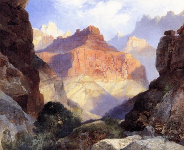  roche - Sous le Mur Rouge Grand Canyon de l’Arizona Rocheuses école Thomas Moran